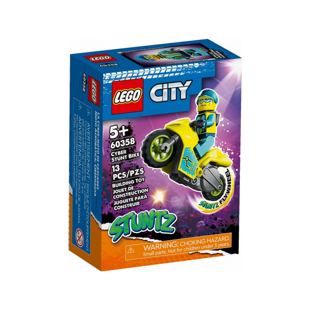 LEGO City Cyber kaszkadőr motorkerékpár 60358