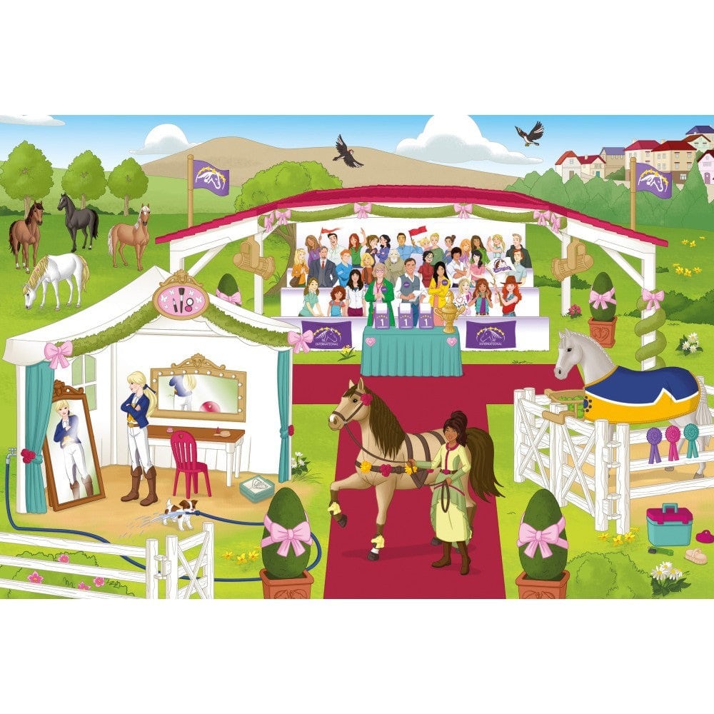 Puzzle Schmidt: Schleich - Horse Club, 4 az 1-ben (2x60, 2x100), fémdobozban