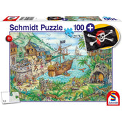 Schmidt puzzle: Kalózsziget, 100 darabos + Ajándék: kalózzászló
