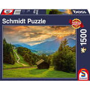 Puzzle Schmidt: Naplemente Wamberg felett, 1500 darabos