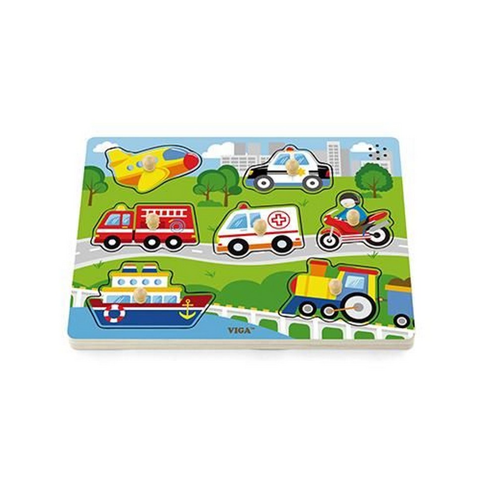 Hangos 7 darabos Puzzle - közlekedési eszközök, Viga
