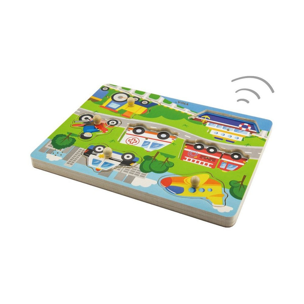Hangos 7 darabos Puzzle - közlekedési eszközök, Viga