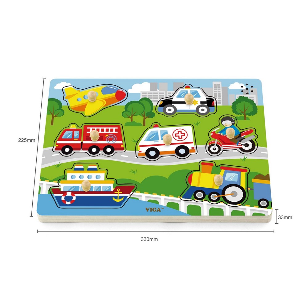 Hangos 7 darabos Puzzle - közlekedési eszközök, Viga