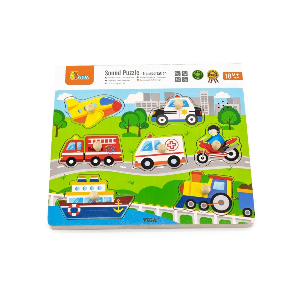 Hangos 7 darabos Puzzle - közlekedési eszközök, Viga