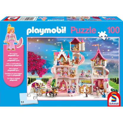 Schmidt puzzle: playmobil - Hercegnő vára, 100 darabos + Ajándék: playmobil figura