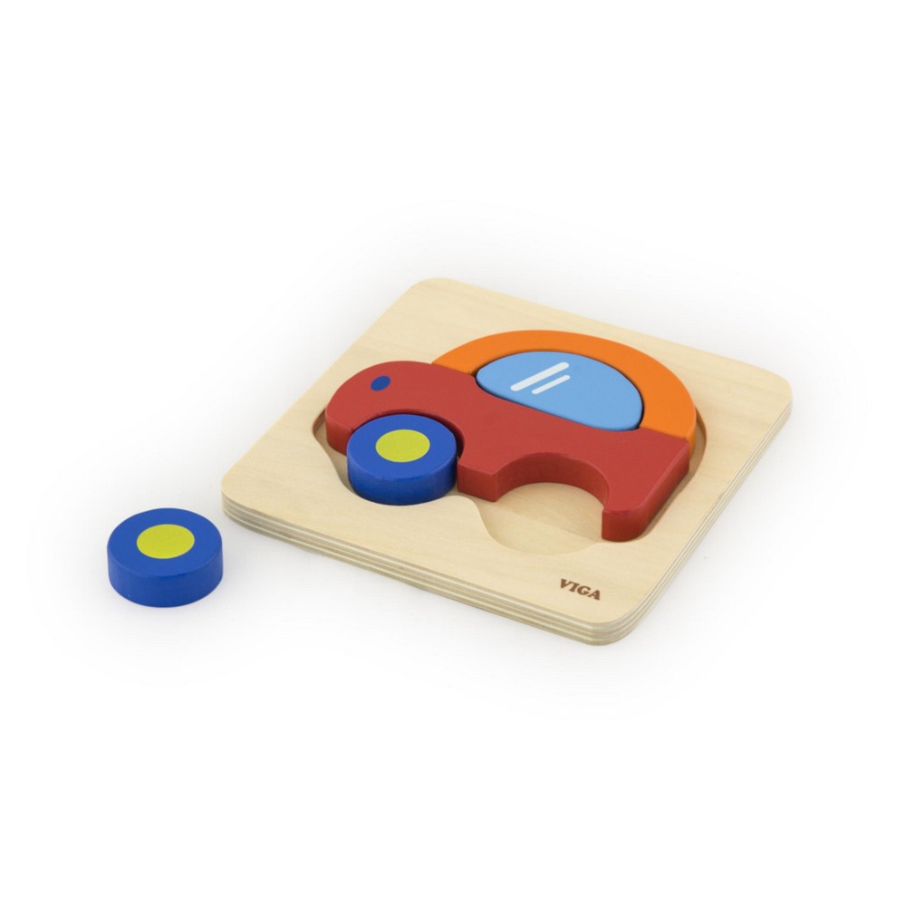 Fa 4 darabos puzzle - autó, Viga