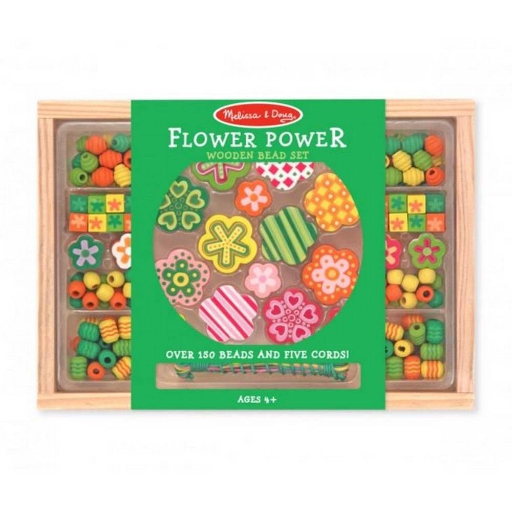 Melissa & Doug Kreatív játék, Fa gyöngy szett, virágok - Játszma.ro - A maradandó élmények boltja
